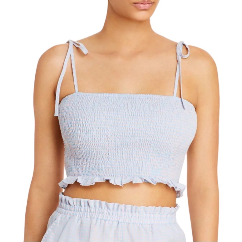 Blank NYC Smocked Tie Strap Top